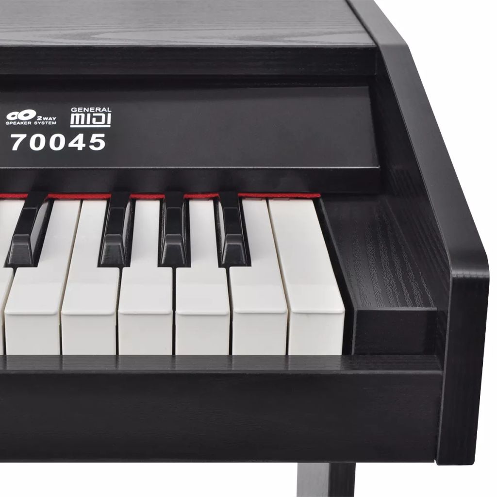 Key Digital Piano With Pedals Black Melamine Board 70046