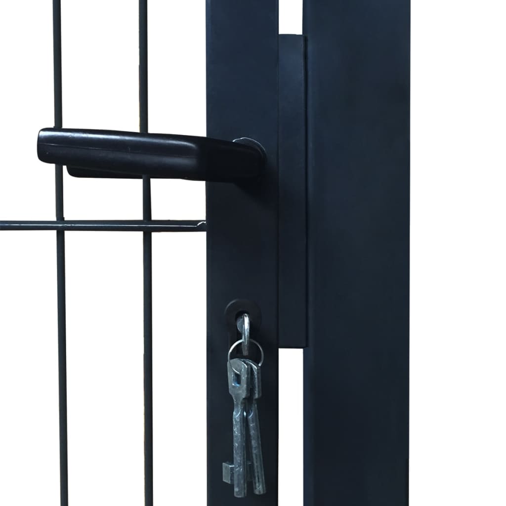 Fence Gate Steel Anthracite 142026