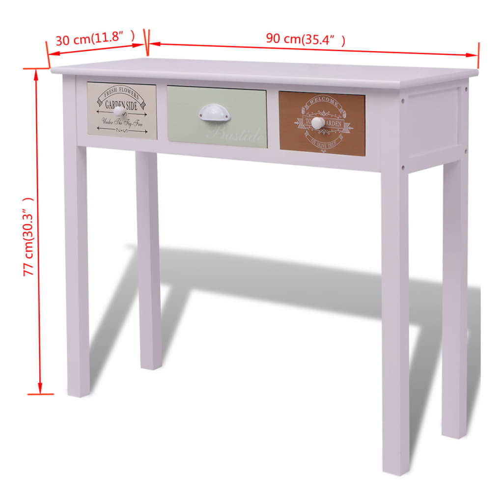 French Console Wood White 242880