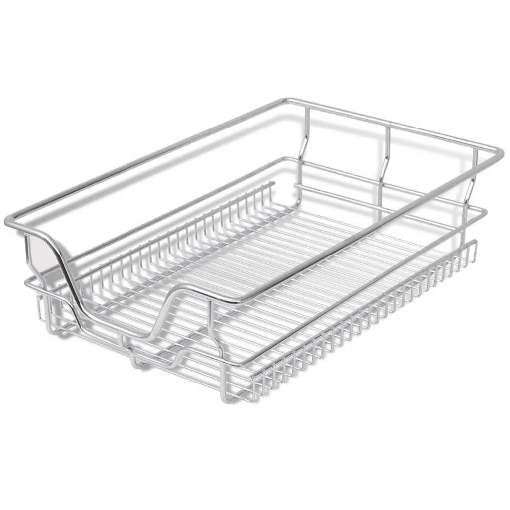 Pull Out Wire Baskets Silver 50478
