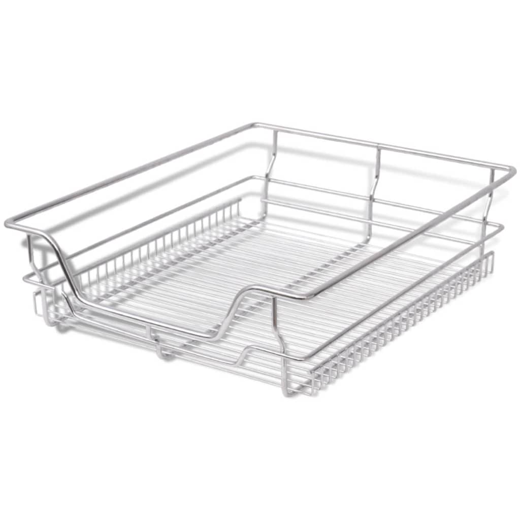 Pull Out Wire Baskets Silver 50480