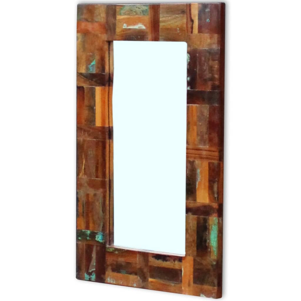 Mirror Solid Reclaimed Wood Multicolour 243329