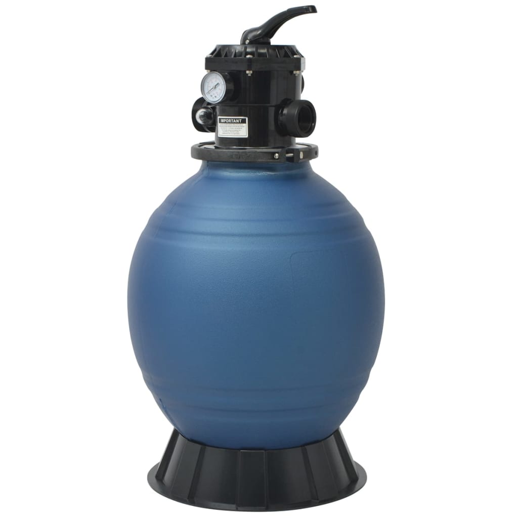 Pool Sand Filter With Position Valve Inch Blue 91169
