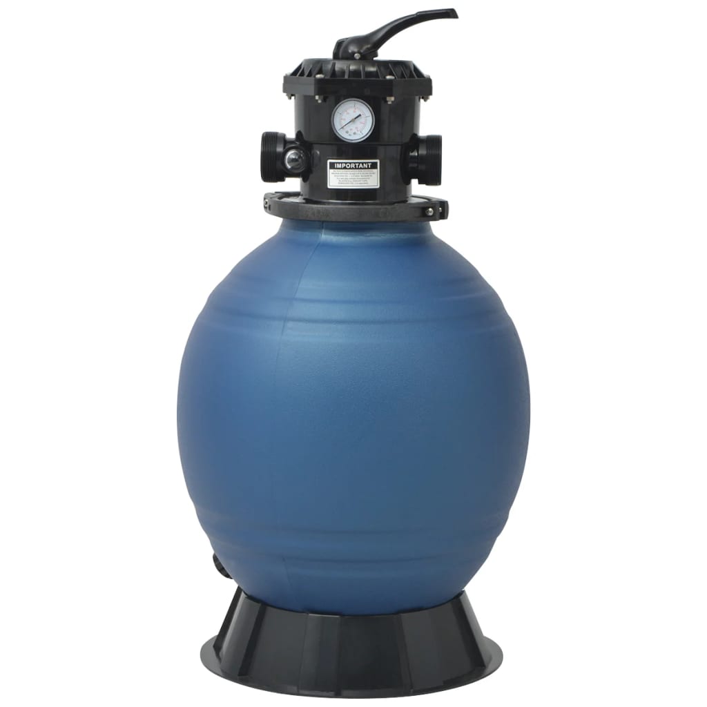 Pool Sand Filter With Position Valve Inch Blue 91169