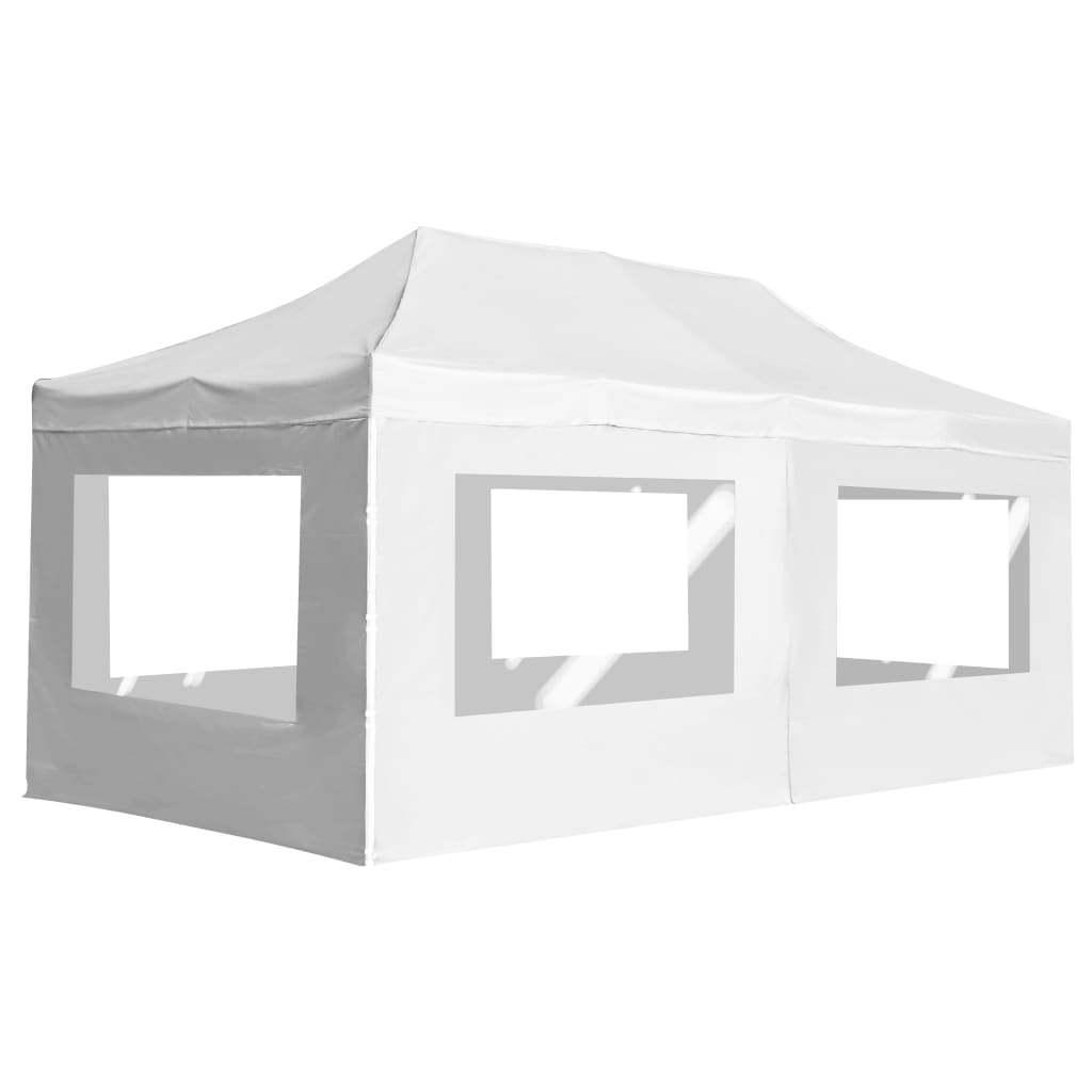 Folding Party Tent With Walls Aluminium White 45510