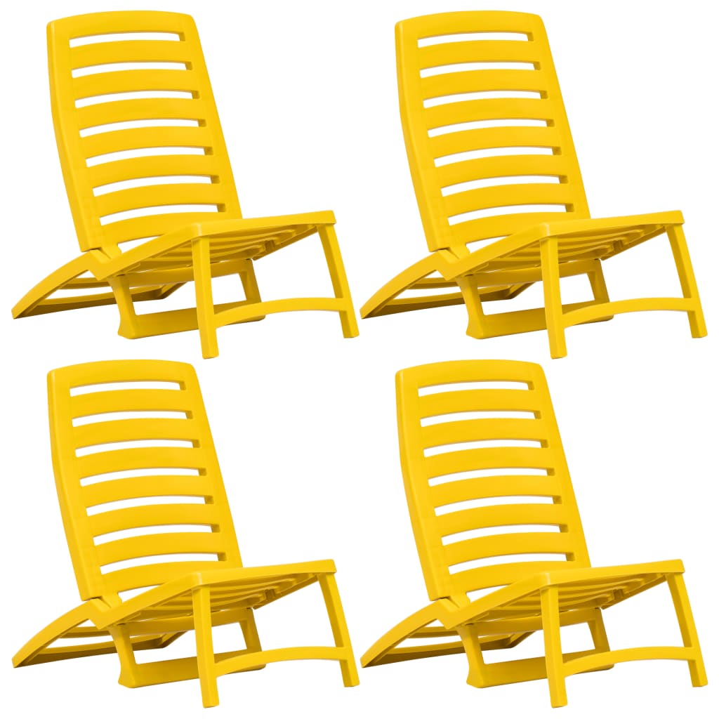 Folding Beach Chair Plastic White 45624