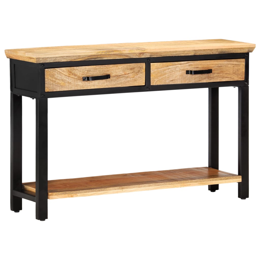 Console With Drawers Solid Sheesham Wood Grey 247753