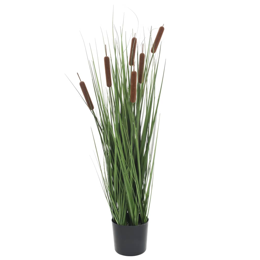 Artificial Grass Plant With Bulrush Green 280151