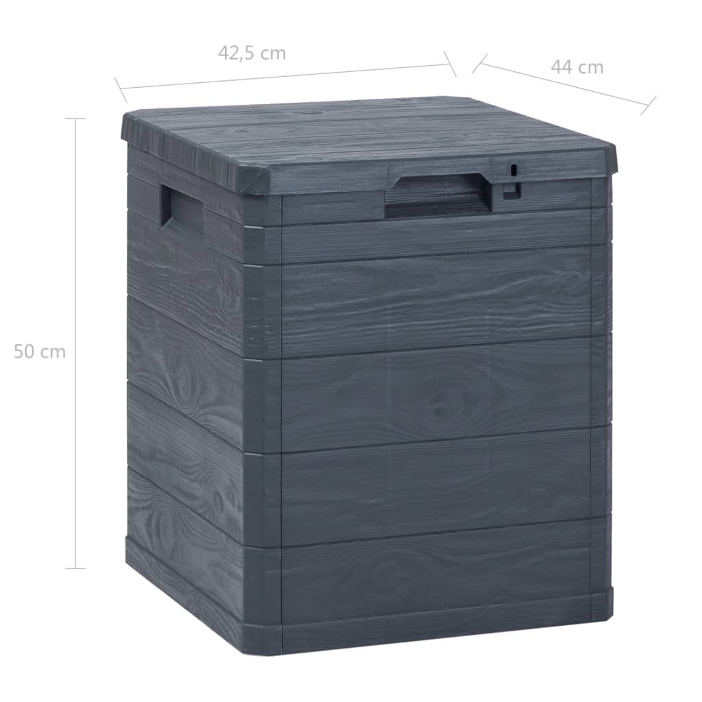 Patio Storage Box Gal Light Gray Grey 45683