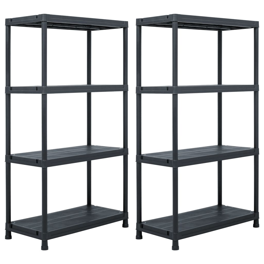 Storage Shelf Racks Plastic Black 276251