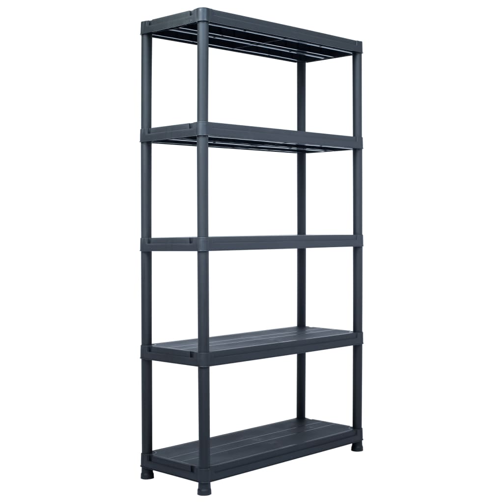 Storage Shelf Racks Plastic Black 276260