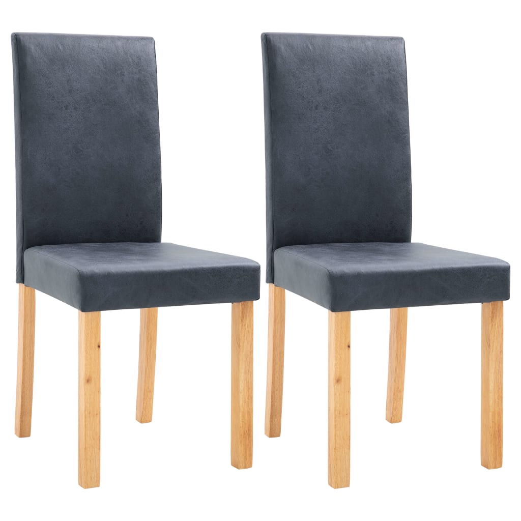 Dining Chairs Faux Suede Leather Brown 249210