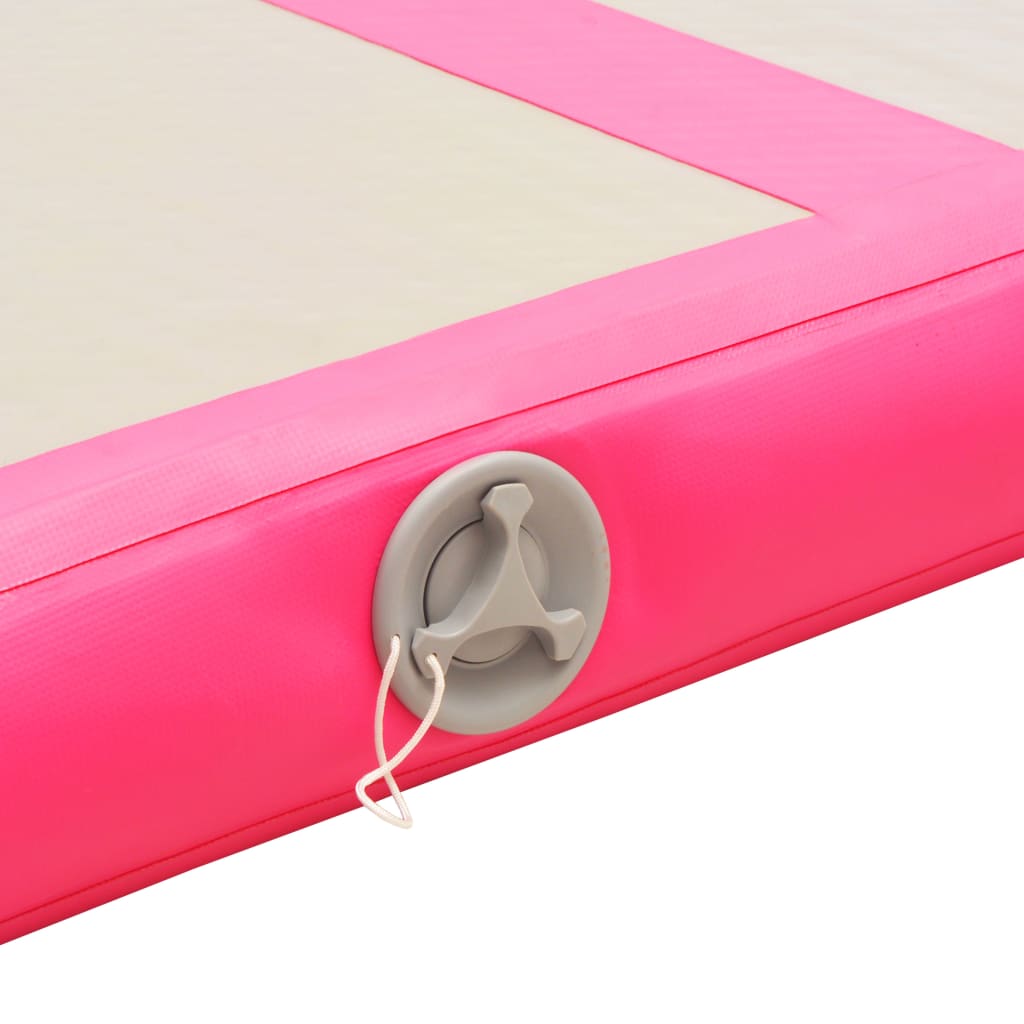 Inflatable Gymnastics Mat With Pump Pvc Pink 91912