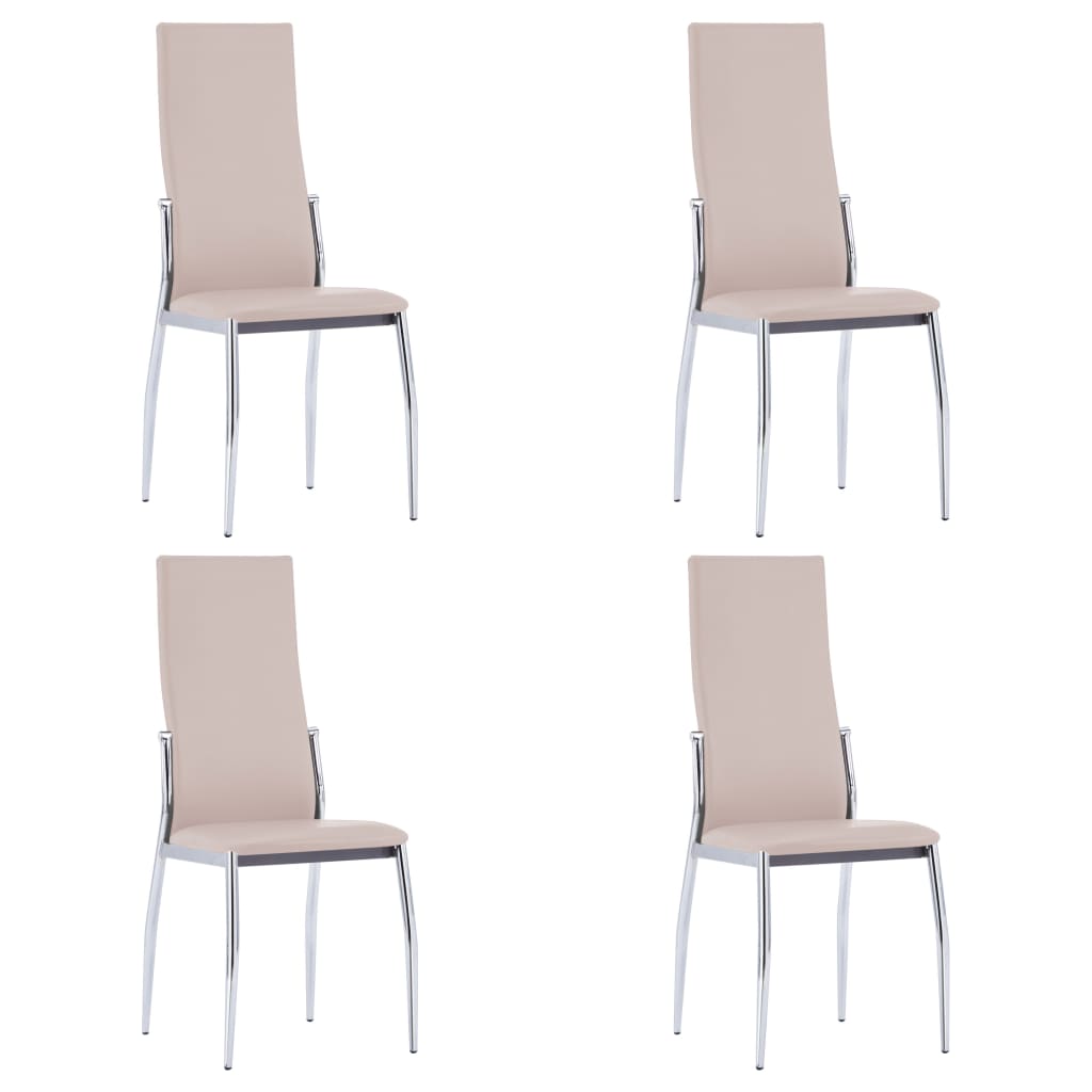 Dining Chairs Gray Faux Leather Grey 282070