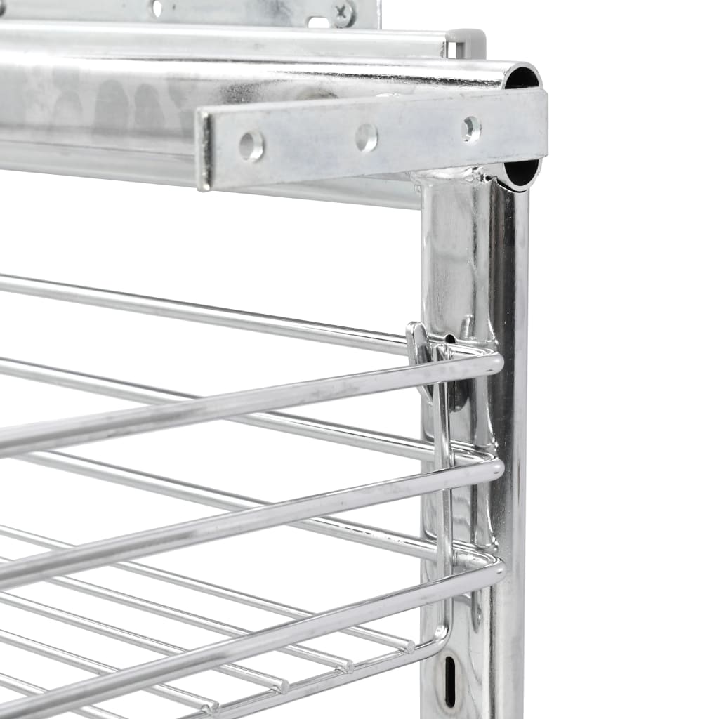 Tier Pull Out Kitchen Wire Basket Silver 50970