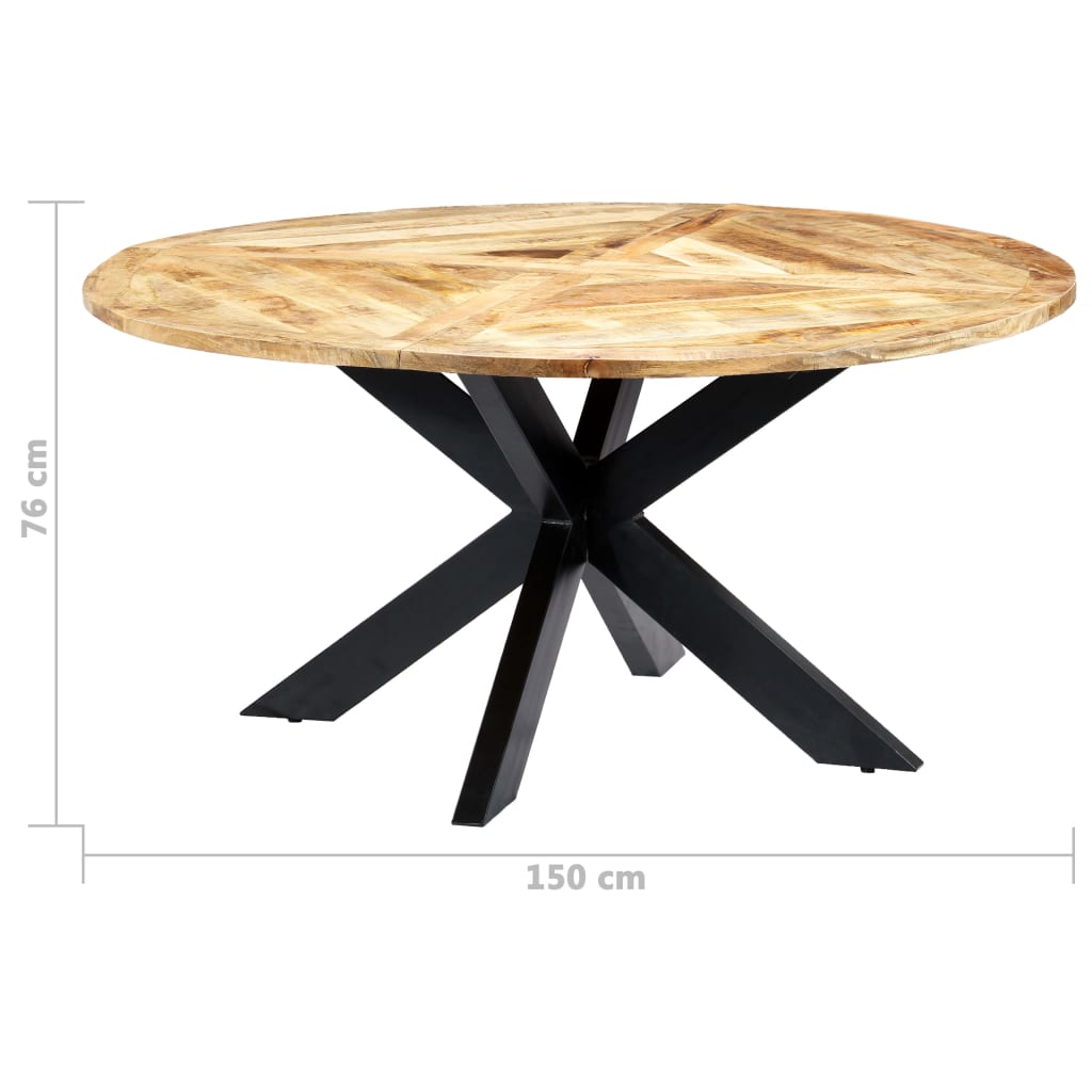 Dining Table Solid Mango Wood Brown 282766