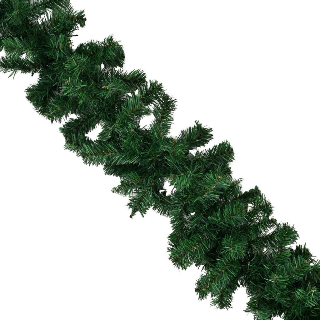 Christmas Garland Decorated With Baubles Green 284305