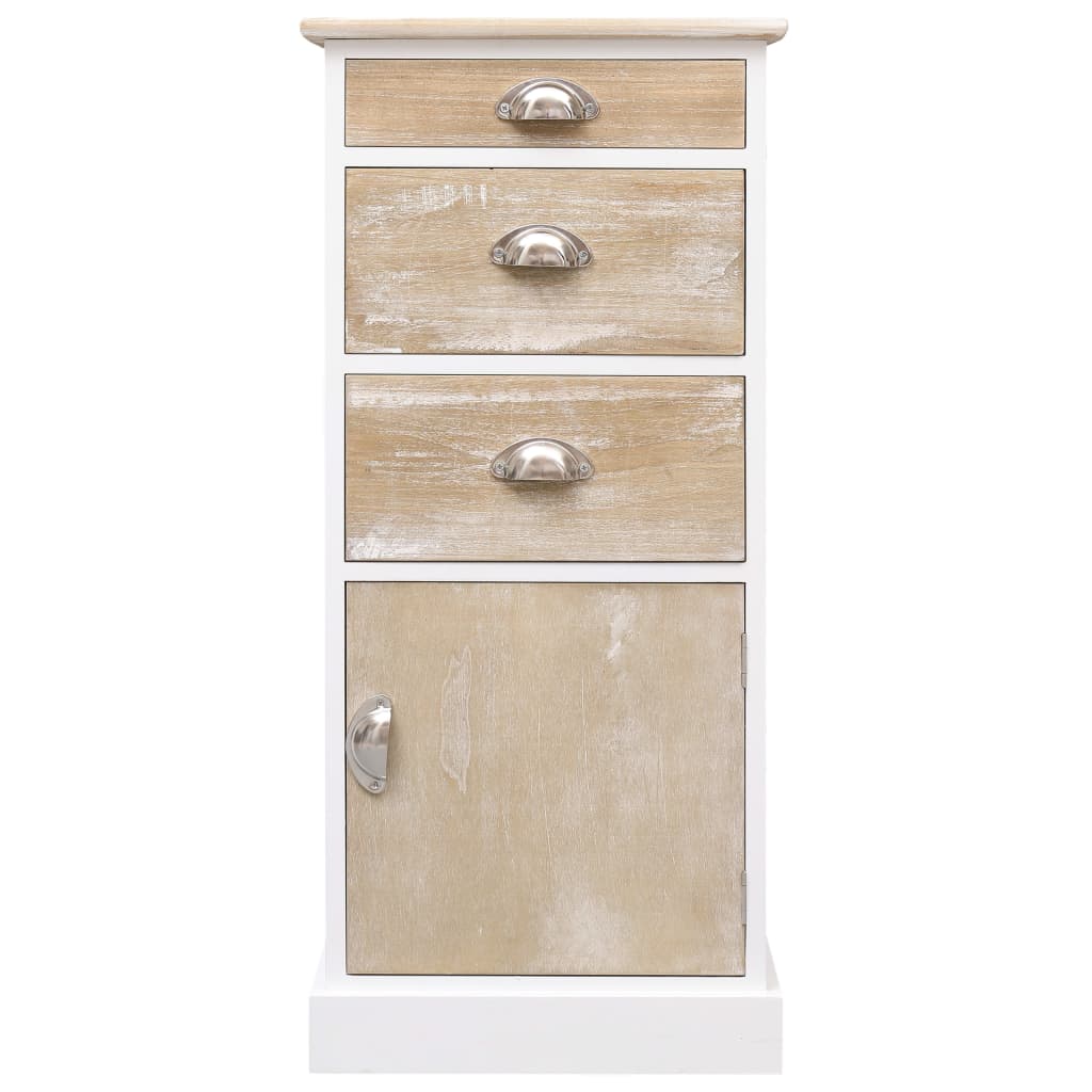 Side Cabinet Paulownia Wood White 284075