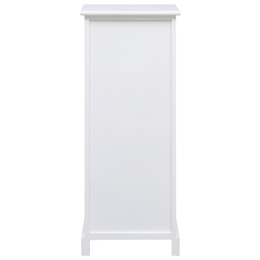Side Cabinet Paulownia Wood White 284075