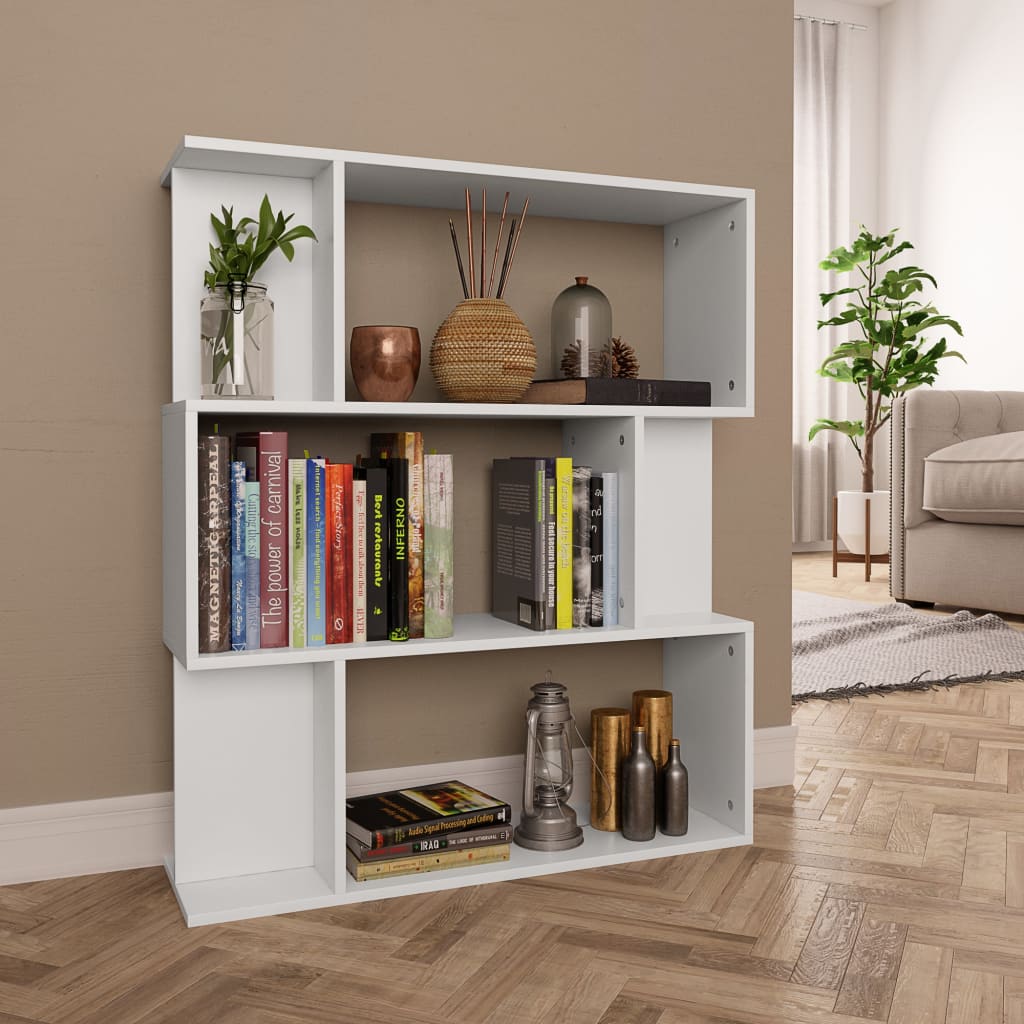 Book Cabinet Room Divider White 800081