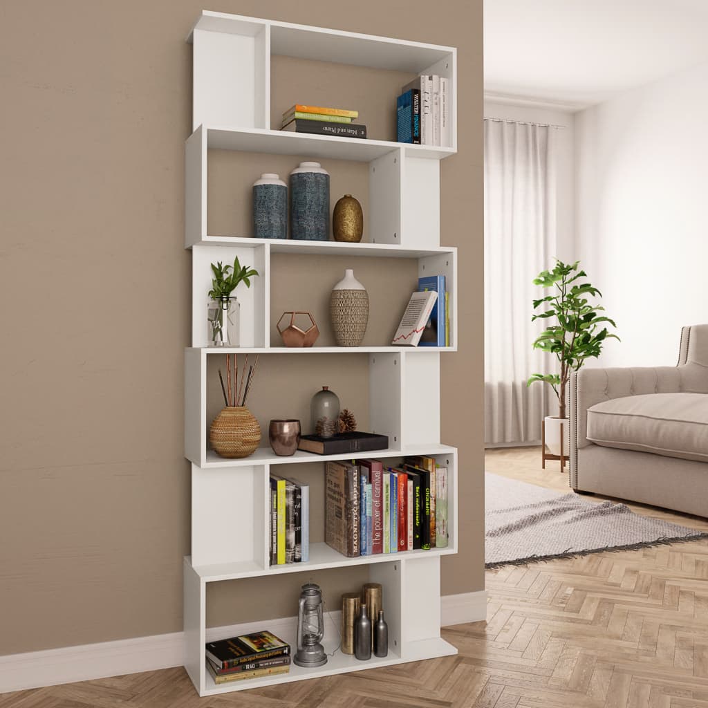 Book Cabinet Room Divider White 800090