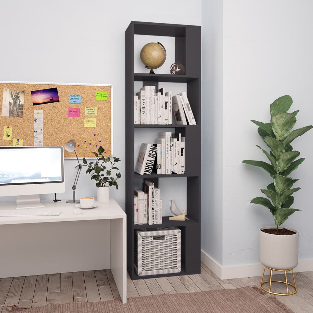 Book Cabinet Room Divider Gray Grey 800110