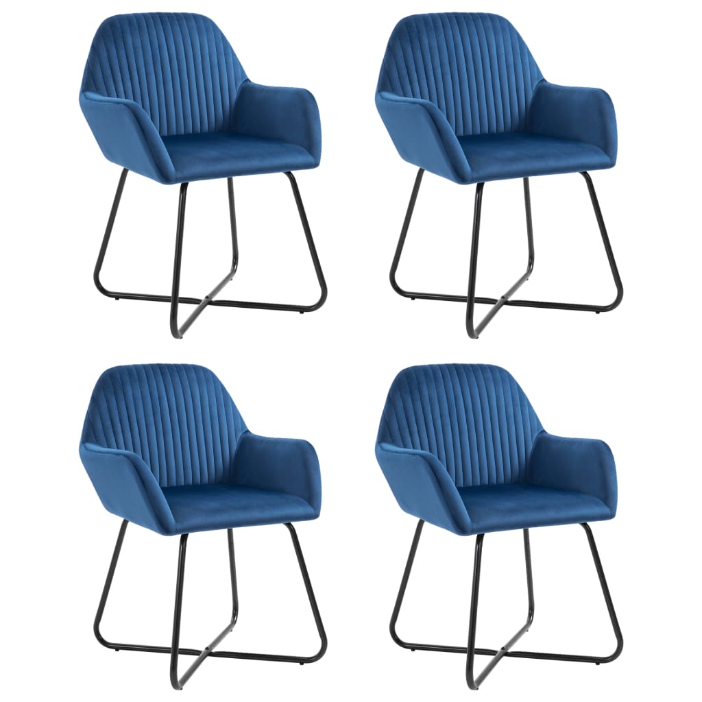 Dining Chairs Velvet Blue 277005