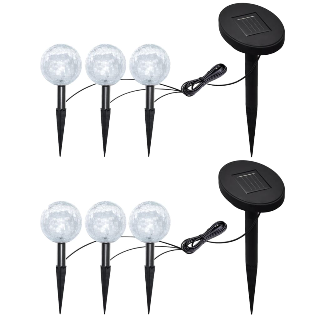 Garden Lights Led With Spike Anchors Solar Panels Wh 277121
