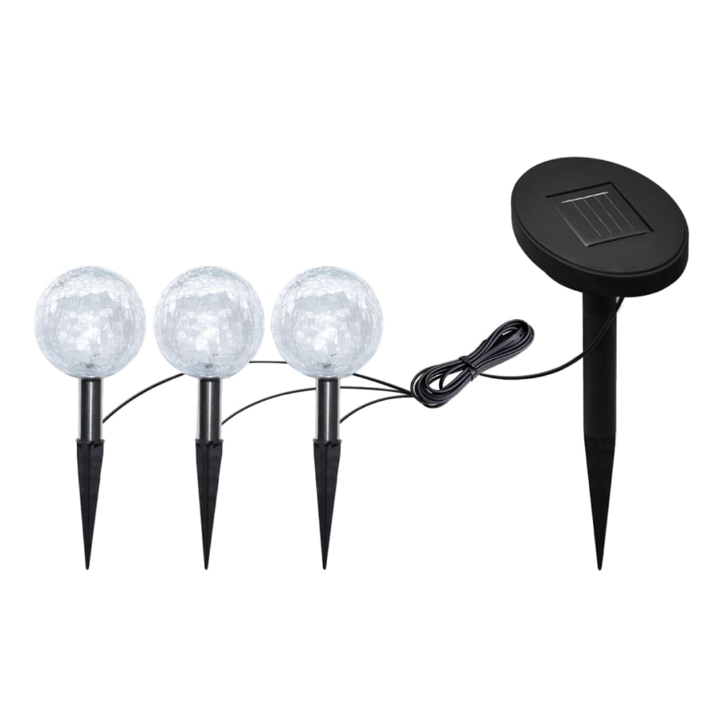 Garden Lights Led With Spike Anchors Solar Panels Wh 277121