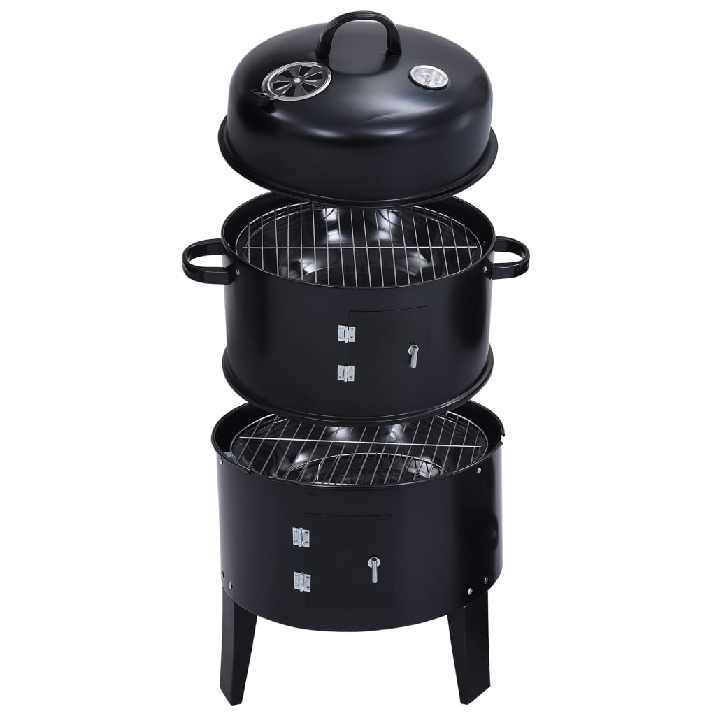 Portable Camping Bbq Grill Steel Black 46610