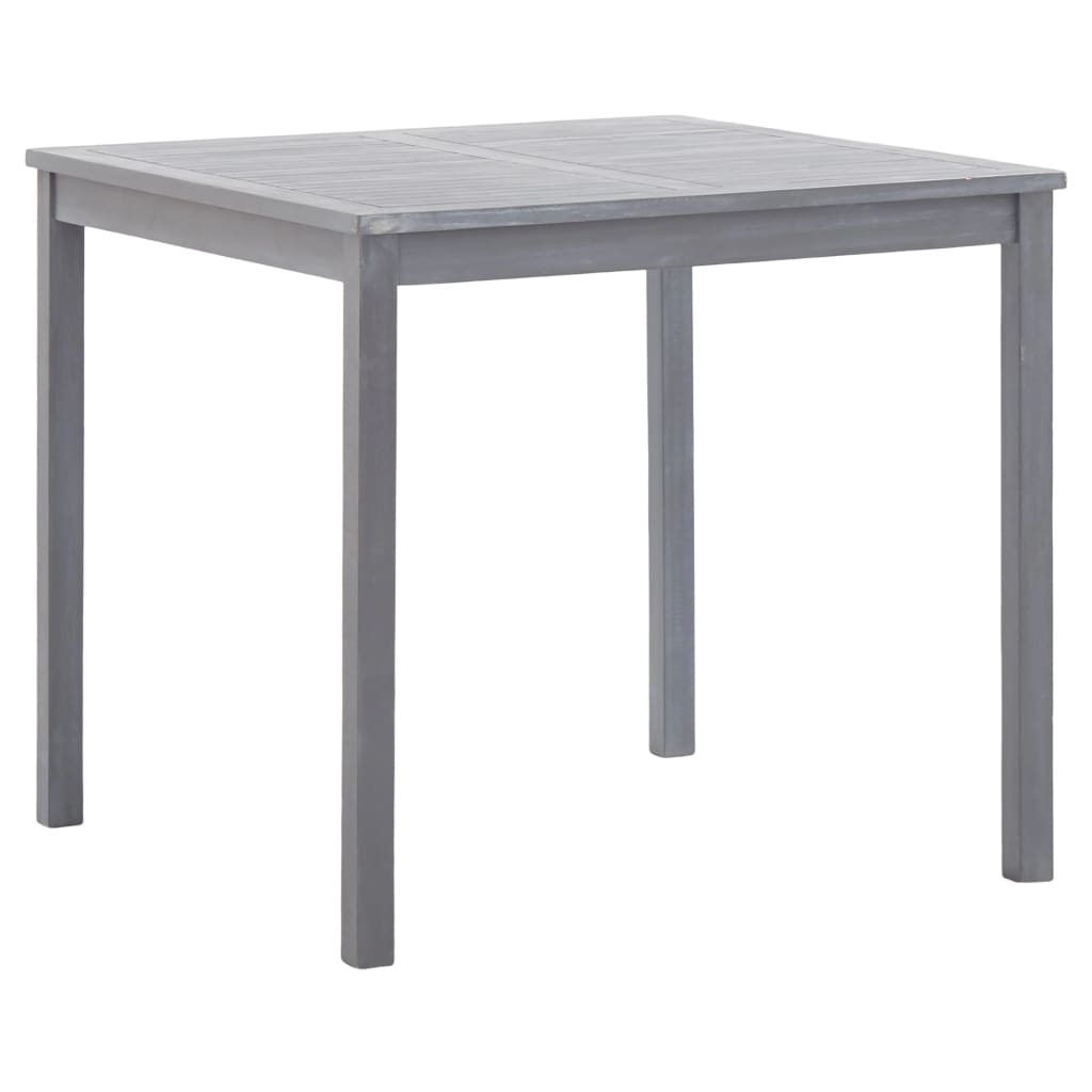 Patio Table Gray Solid Acacia Wood Grey 46324