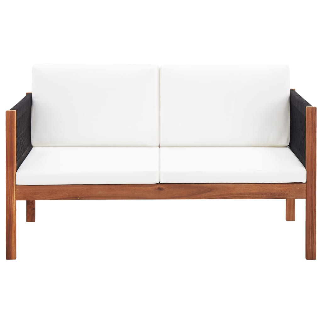 Patio Sofa Seater Solid Acacia Wood Brown 46341