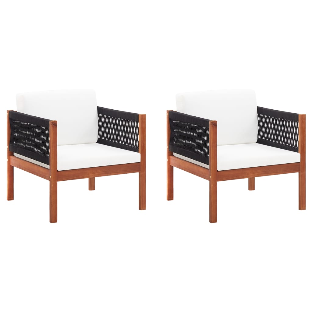 Patio Chairs Solid Acacia Wood Brown 46342