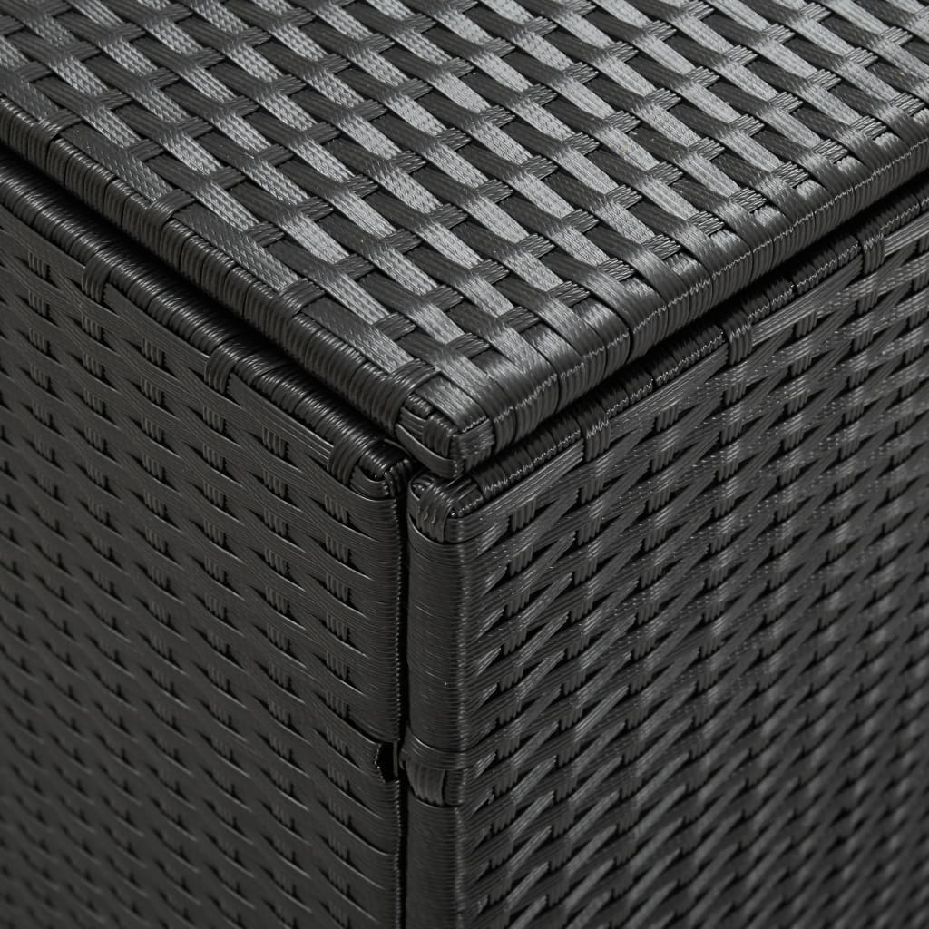 Patio Storage Box Poly Rattan Black 46471
