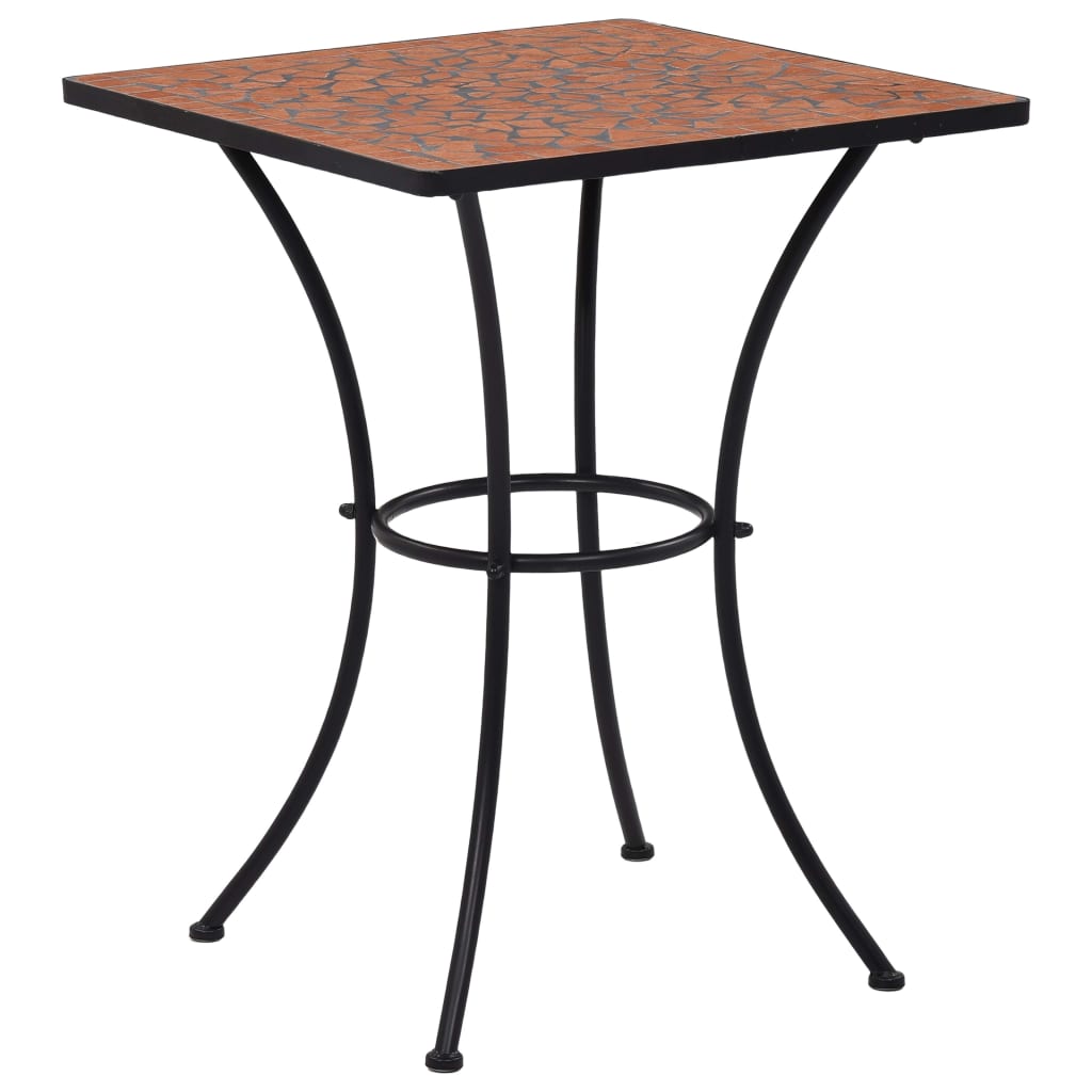 Mosaic Bistro Table Terracotta Ceramic Red 46705