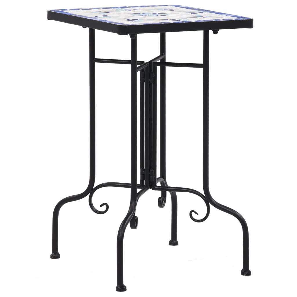Mosaic Side Table And White Ceramic Black 46711