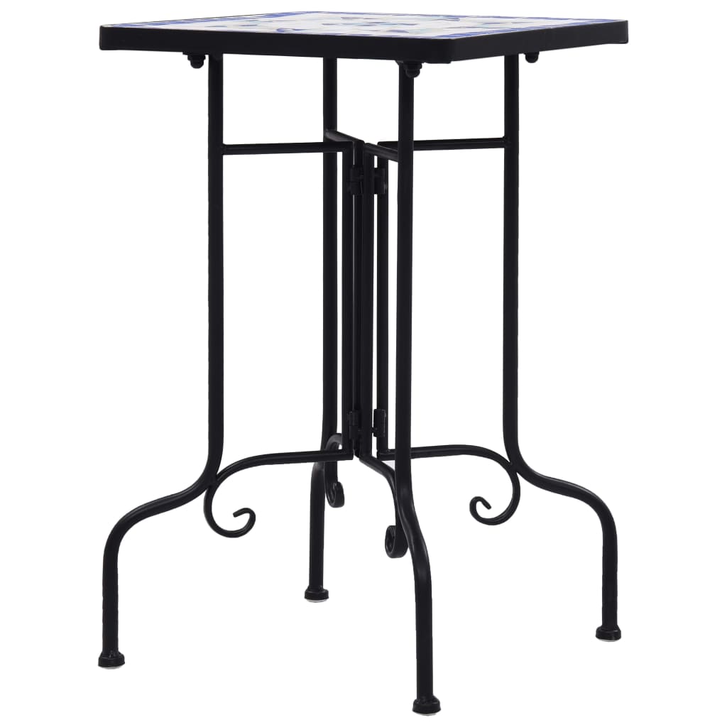 Mosaic Side Table And White Ceramic Black 46711