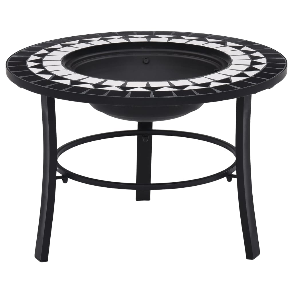 Mosaic Fire Pit And White Ceramic Blue 46720