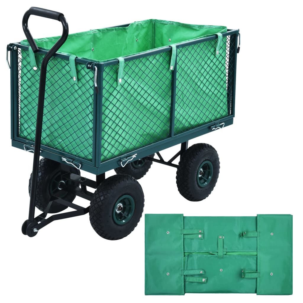 Garden Cart Liner Green Fabric Brown 145728