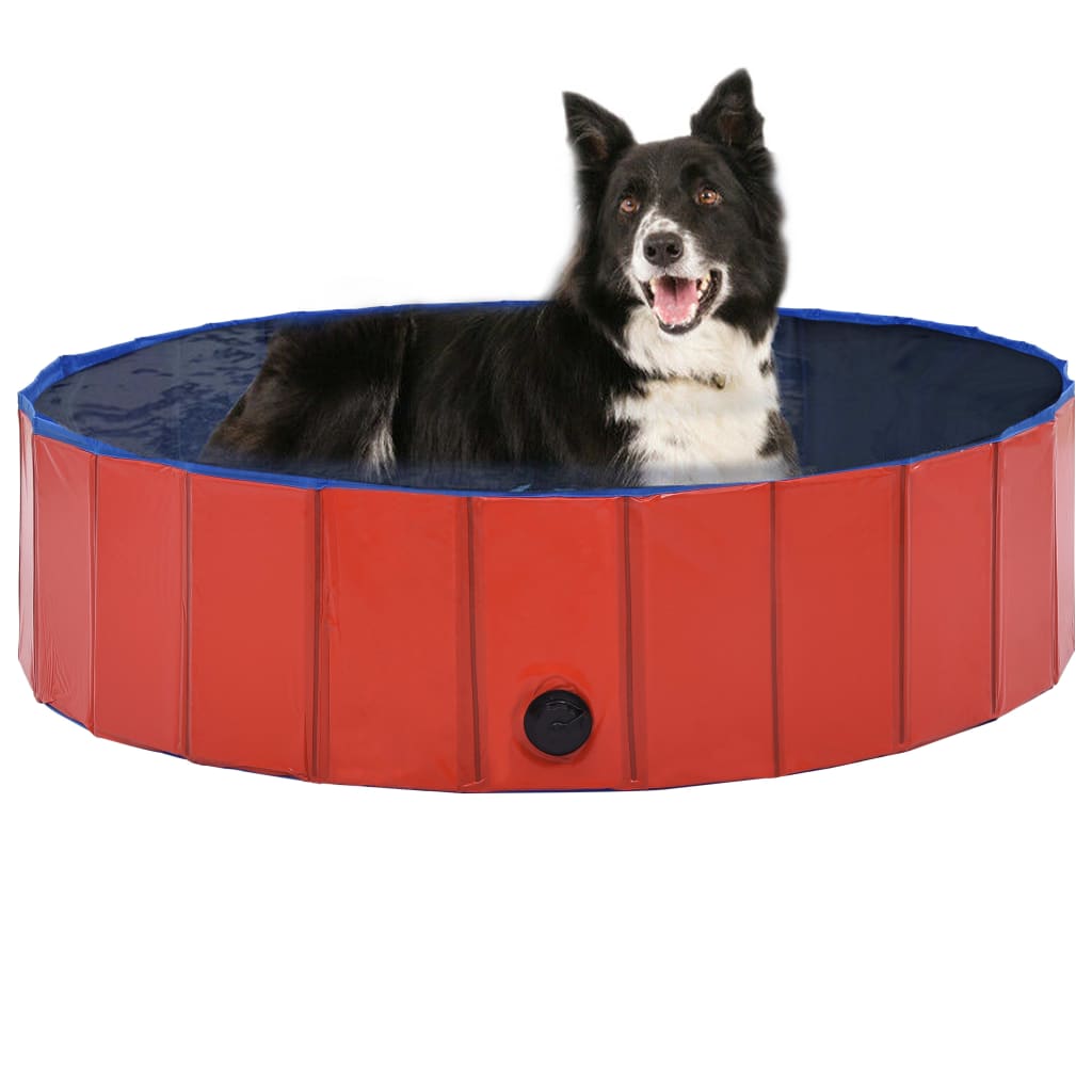 Foldable Dog Swimming Pool Pvc Red 170822