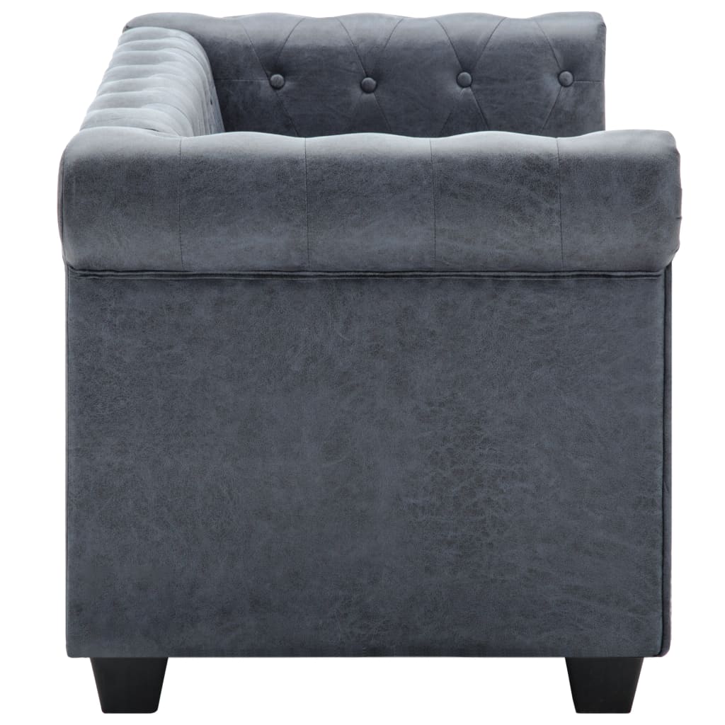 Sofa Bed With Armrest Fabric Black 282300