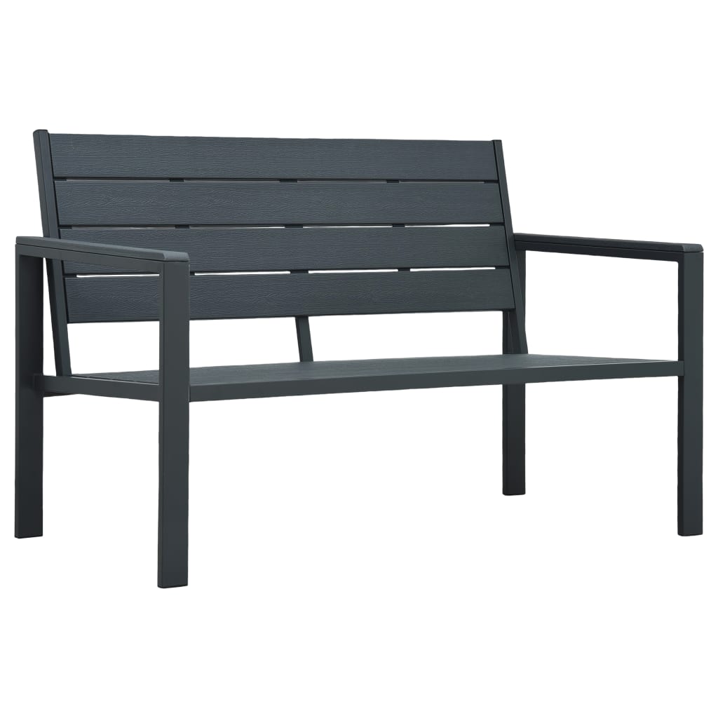 Patio Bench Hdpe Wood Look White 47870