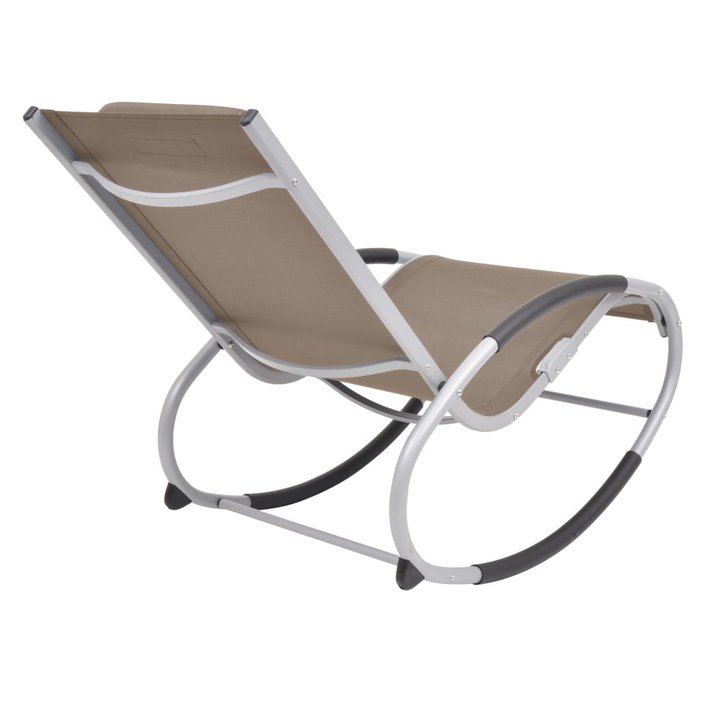 Outdoor Rocking Chair Textilene Black 47781
