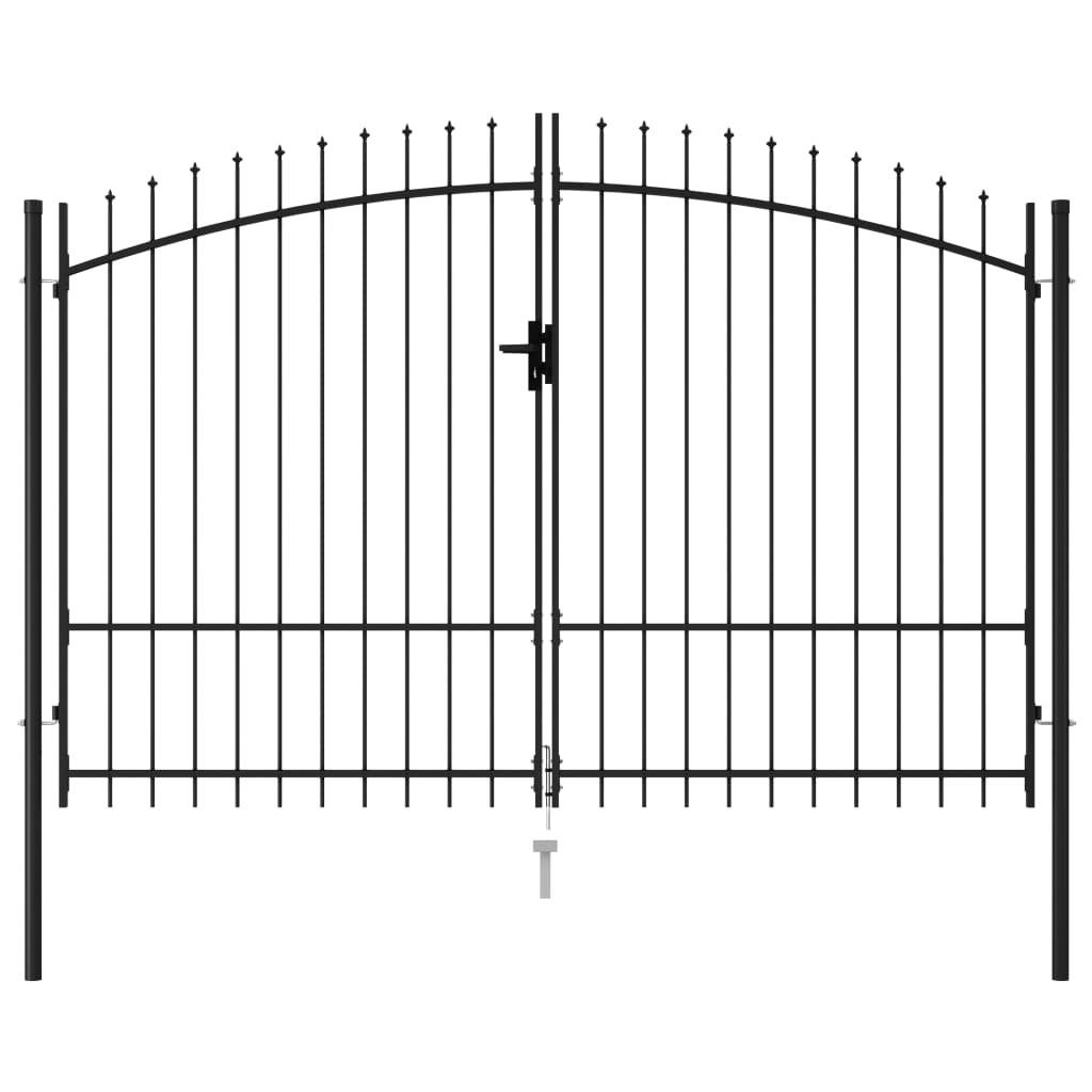 Fence Gate Steel Green 145732