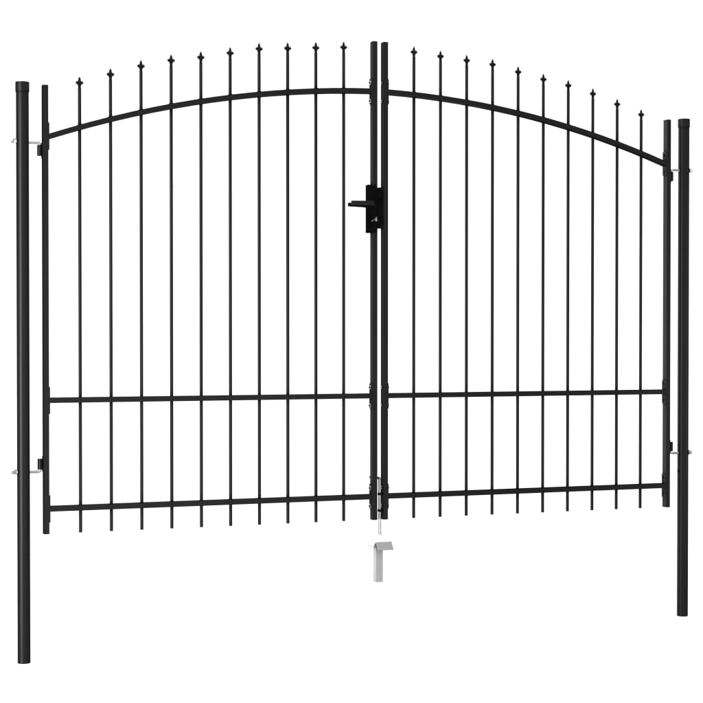 Fence Gate Steel Green 145732