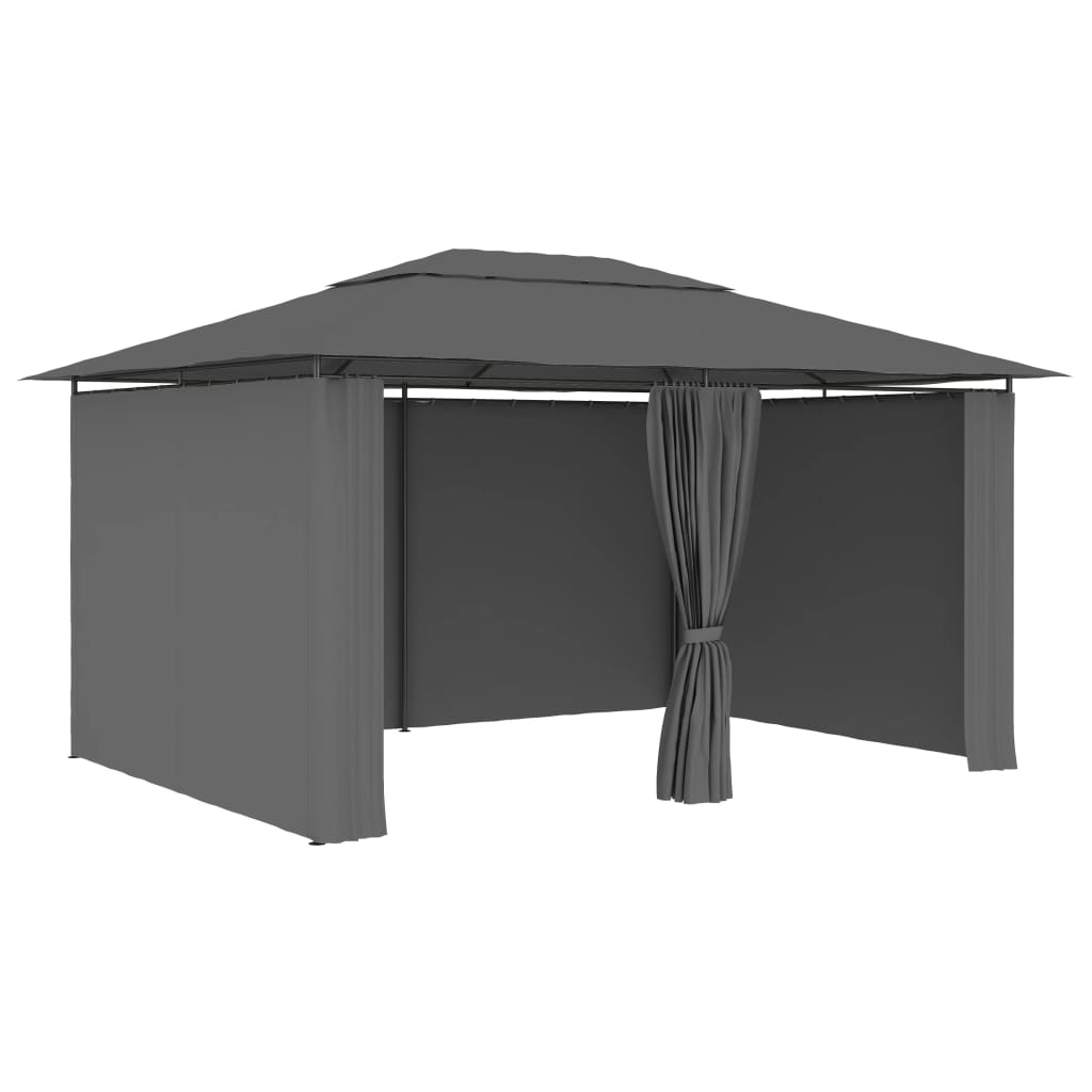Garden Marquee With Curtains Anthracite 47960