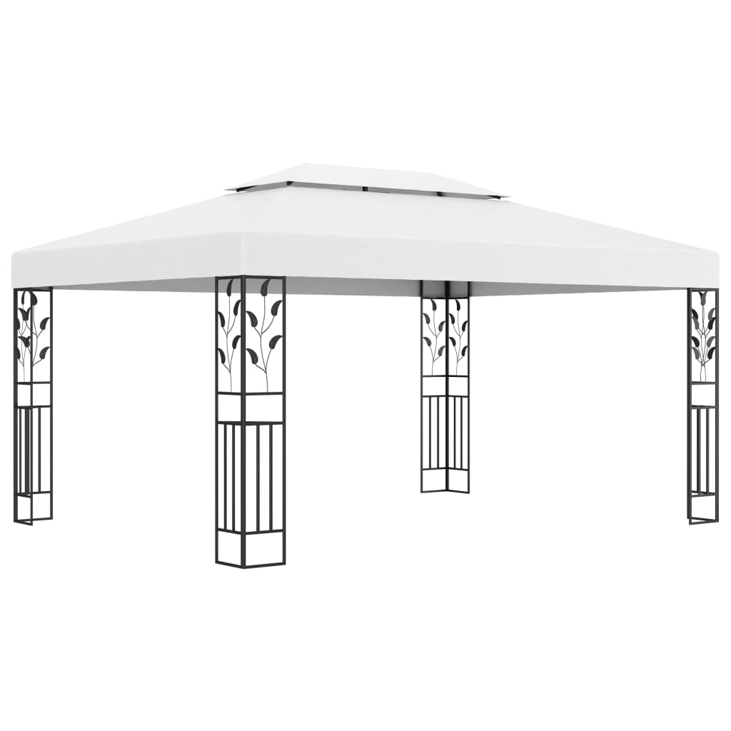 Gazebo With Double Roof White 48030