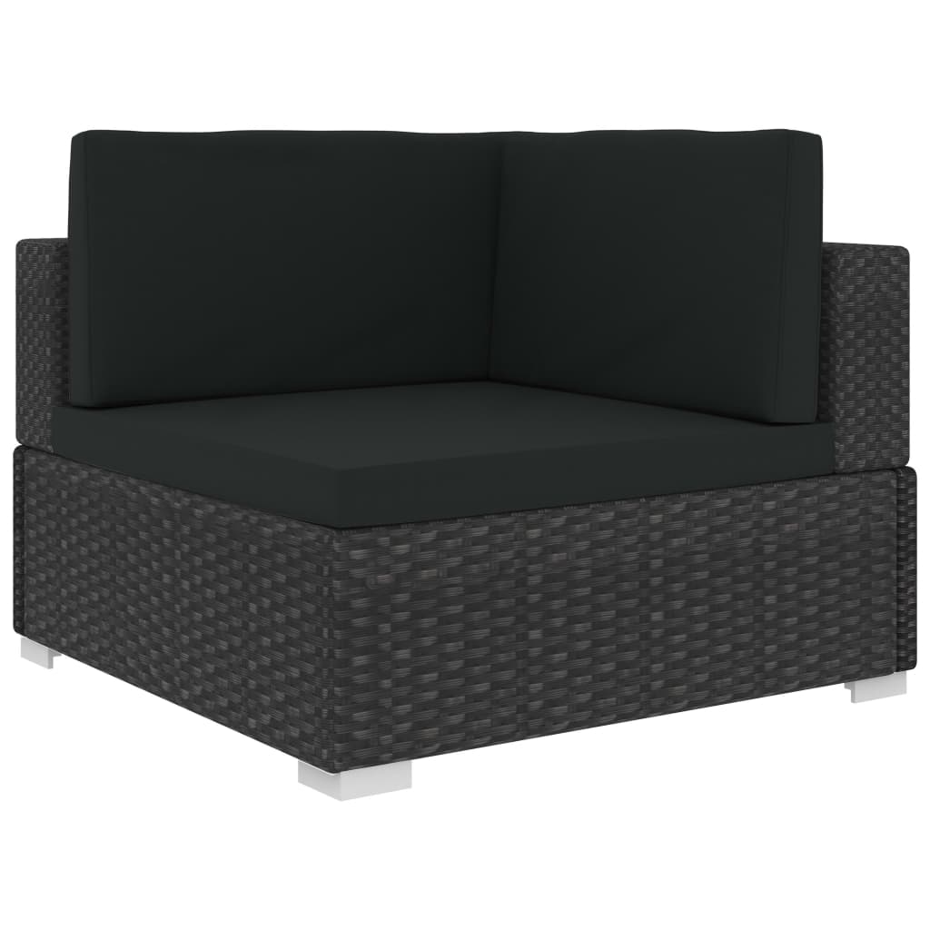 Patio Sofa Set With Cushions Poly Rattan Gray Grey 48323