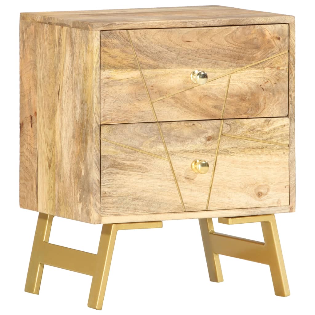 Bedside Cabinet Solid Mango Wood Brown 285875