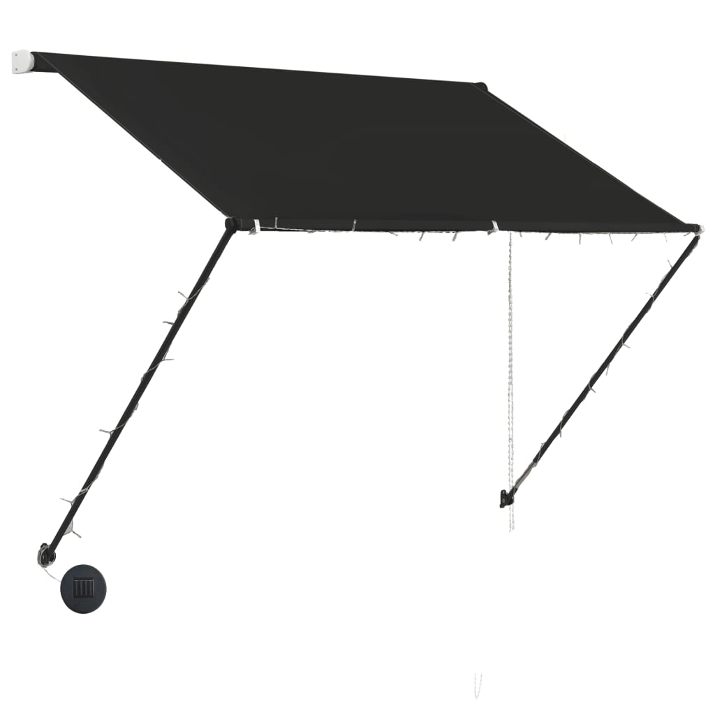 Retractable Awning With Led Anthracite 145914